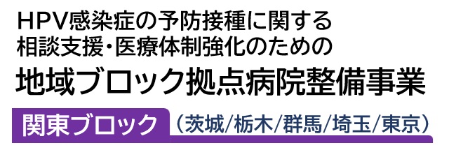 HPV感染症の予防接種に関する相談支援・医療体制強化のための地域ブロック拠点病院整備事業 関東ブロック［茨城/栃木/群馬/埼玉/東京］